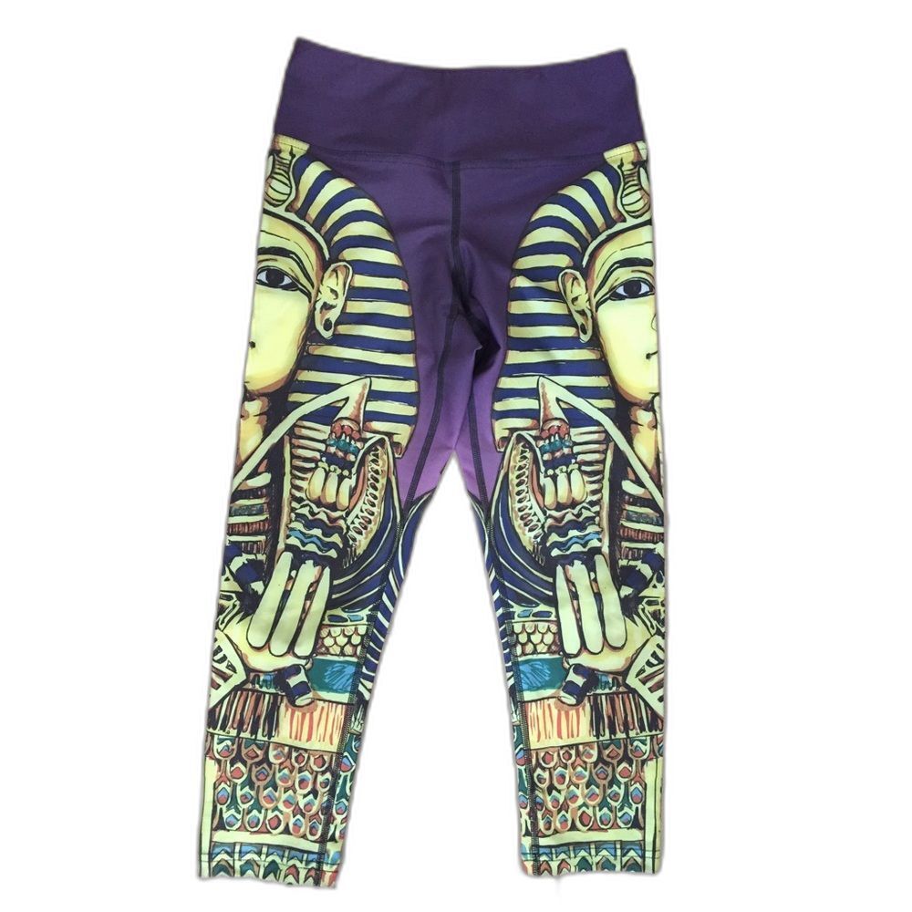 Eagle Rock Werkshop King Tut Pharaoh Triathalon Capri mid-rise leggings XS EUC